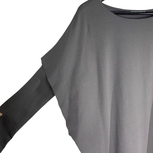 COS Grey Long Short Sleeve Layered Dress Medium - Picture 3 of 11